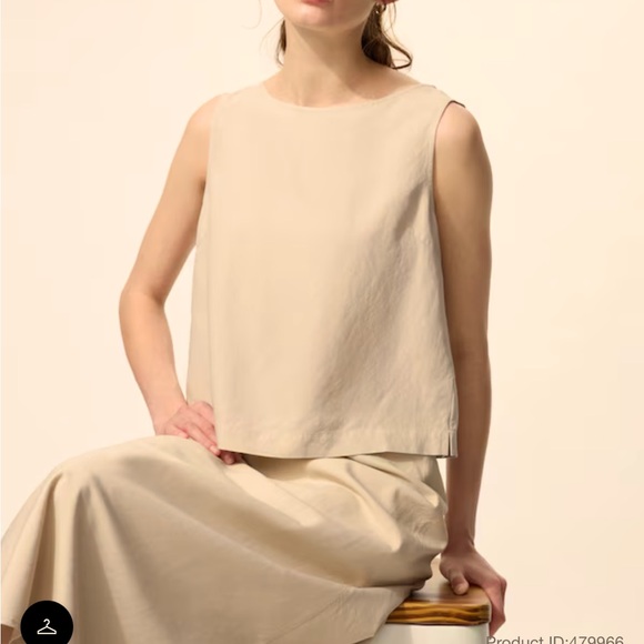 Women’s XS Beige Linen Blend Sleeveless Blouse - Picture 1 of 8